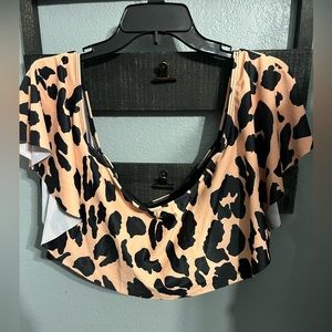 SHEIN Womens Off the Shoulder Bathing Suit Top